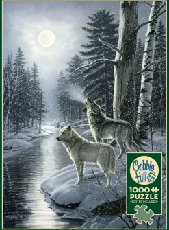 Puzzle Lobos ao luar