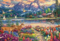 Puzzle Majestade da montanha da primavera