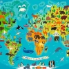 Puzzle Mapa do mundo animal