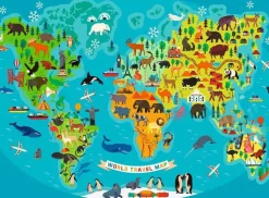 Puzzle Mapa do mundo animal