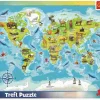 Puzzle Mapa do mundo com animais