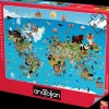 Puzzle Mapa do mundo dos desenhos animados