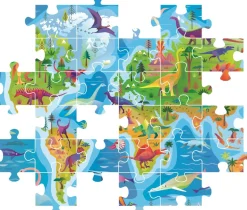 Puzzle Mapa dos Dinossauros Supercolor Puzzle