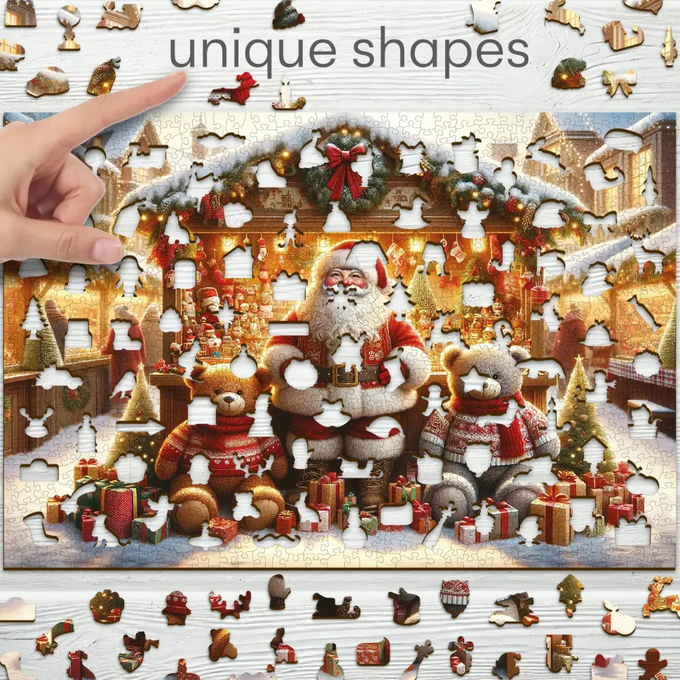 Puzzle Mercado de Natal de madeira