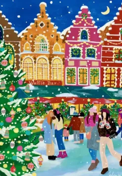 Puzzle Mercado de Natal em Bruges