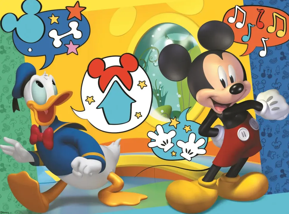 Puzzle Mickey Mouse e Ka膷er Donald 30 dielikov