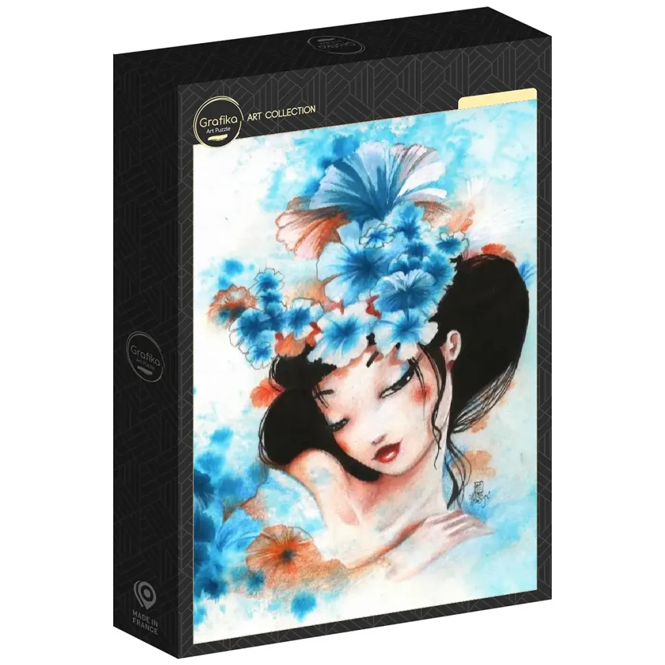 Puzzle Mistigri: Blue Flowers