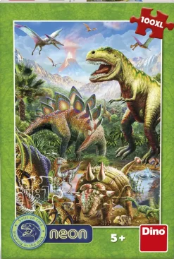 Puzzle Mundo dos dinossauros neon