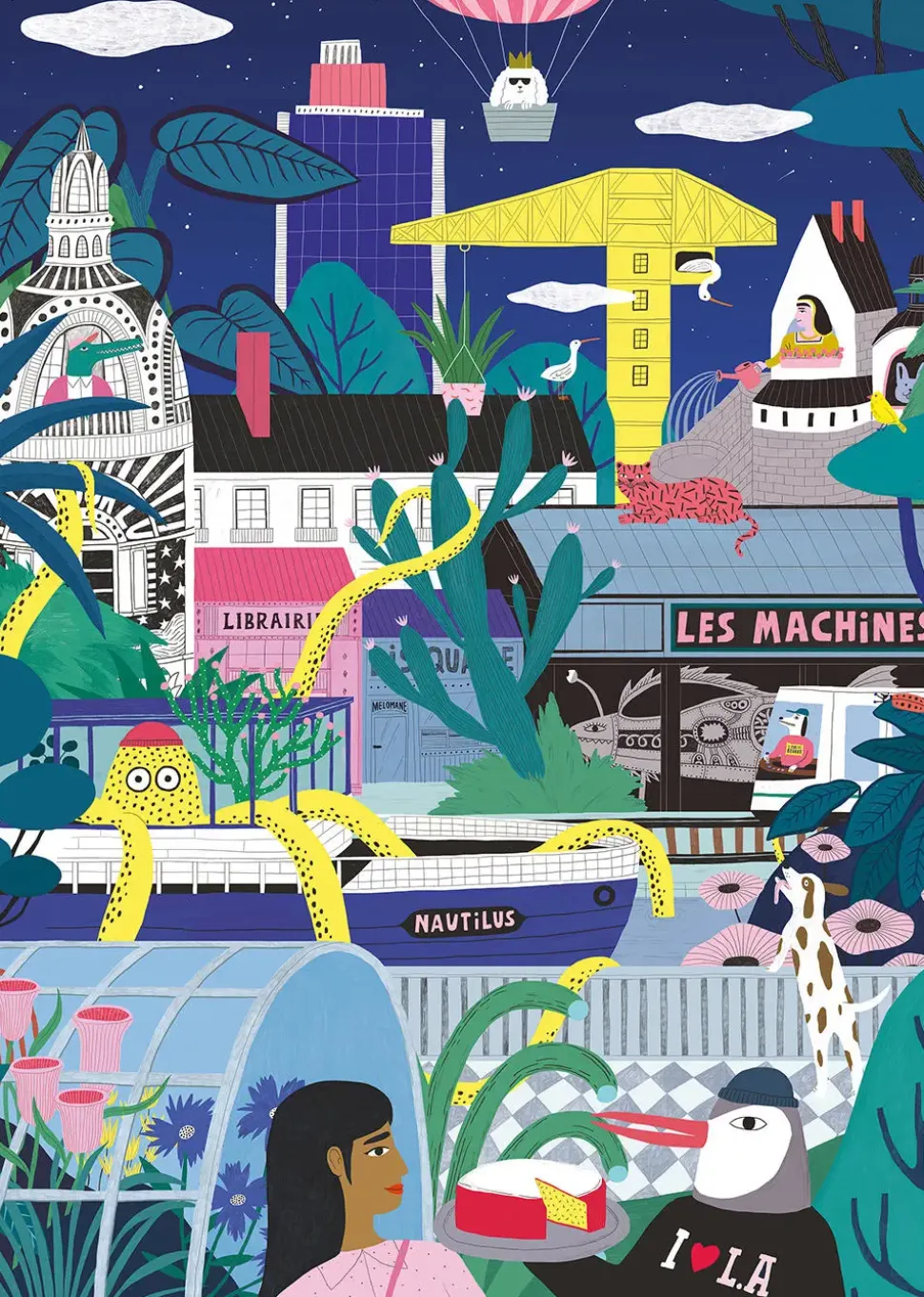 Puzzle Nantes extraordinária à noite