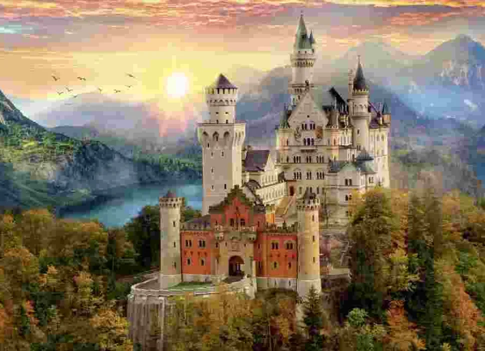 Puzzle Neuschwanstein pintado