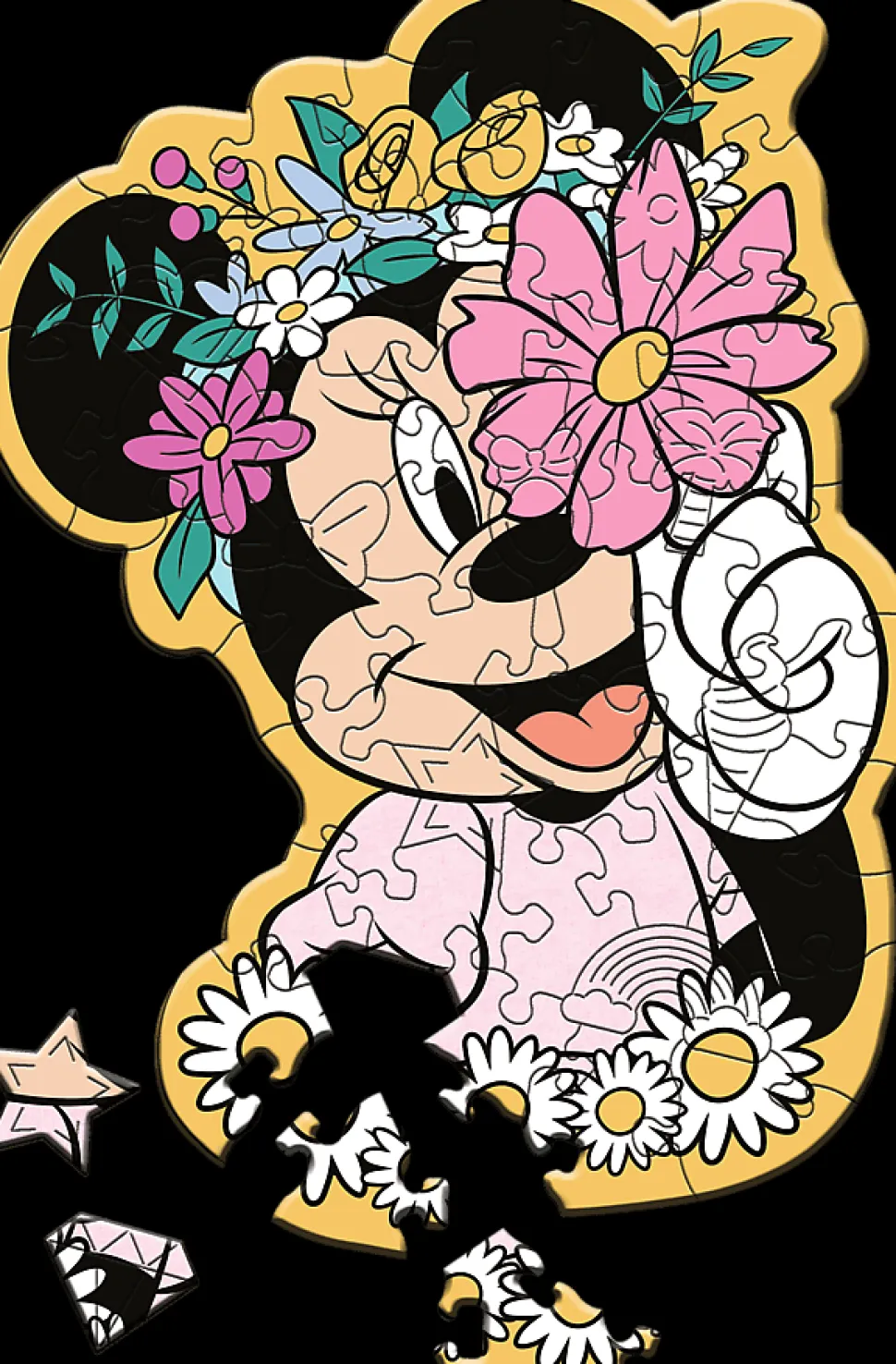 Puzzle No mundo da Minnie de madeira