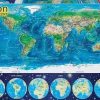 Puzzle Néon do mapa do mundo