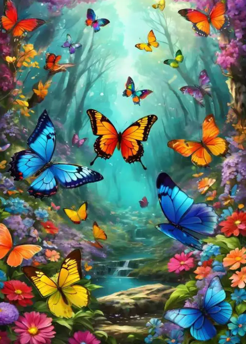 Puzzle Nuvens de borboletas