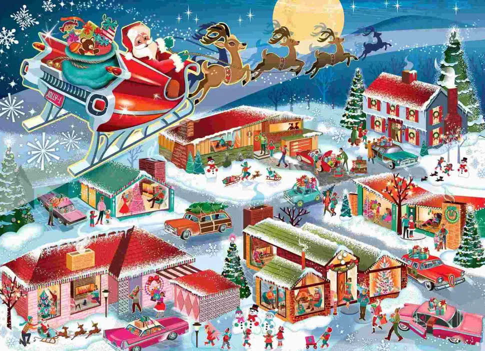 Puzzle O voo do Pai Natal