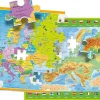 Puzzle Obojstranná mapa Európy (po木ský jazyk)