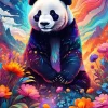 Puzzle Panda colorido
