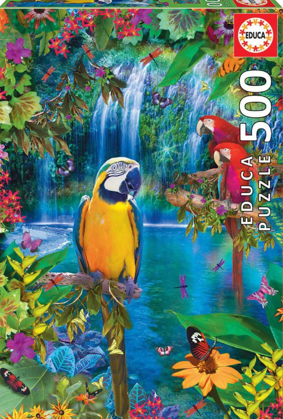 Puzzle Paraíso dos papagaios tropicais