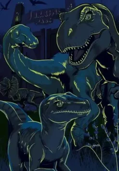 Puzzle Parque Jurský - néon