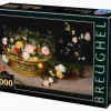 Puzzle Pieter Bruegel: flores em uma cesta e um vaso