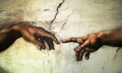 Puzzle Pintura de Diamant: A Criação de Adão (pormenor) 30x40cm