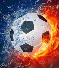 Puzzle Pintura Diamant: Bola de futebol 30x40cm