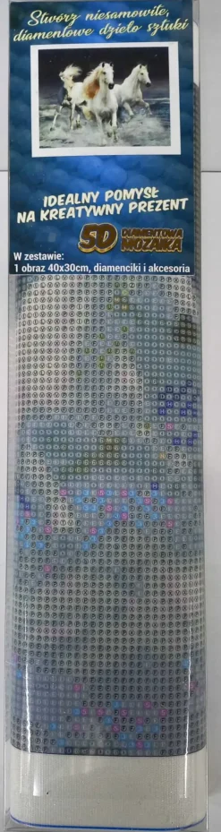 Puzzle Pintura Diamant: Brancos Galopantes 30x40cm