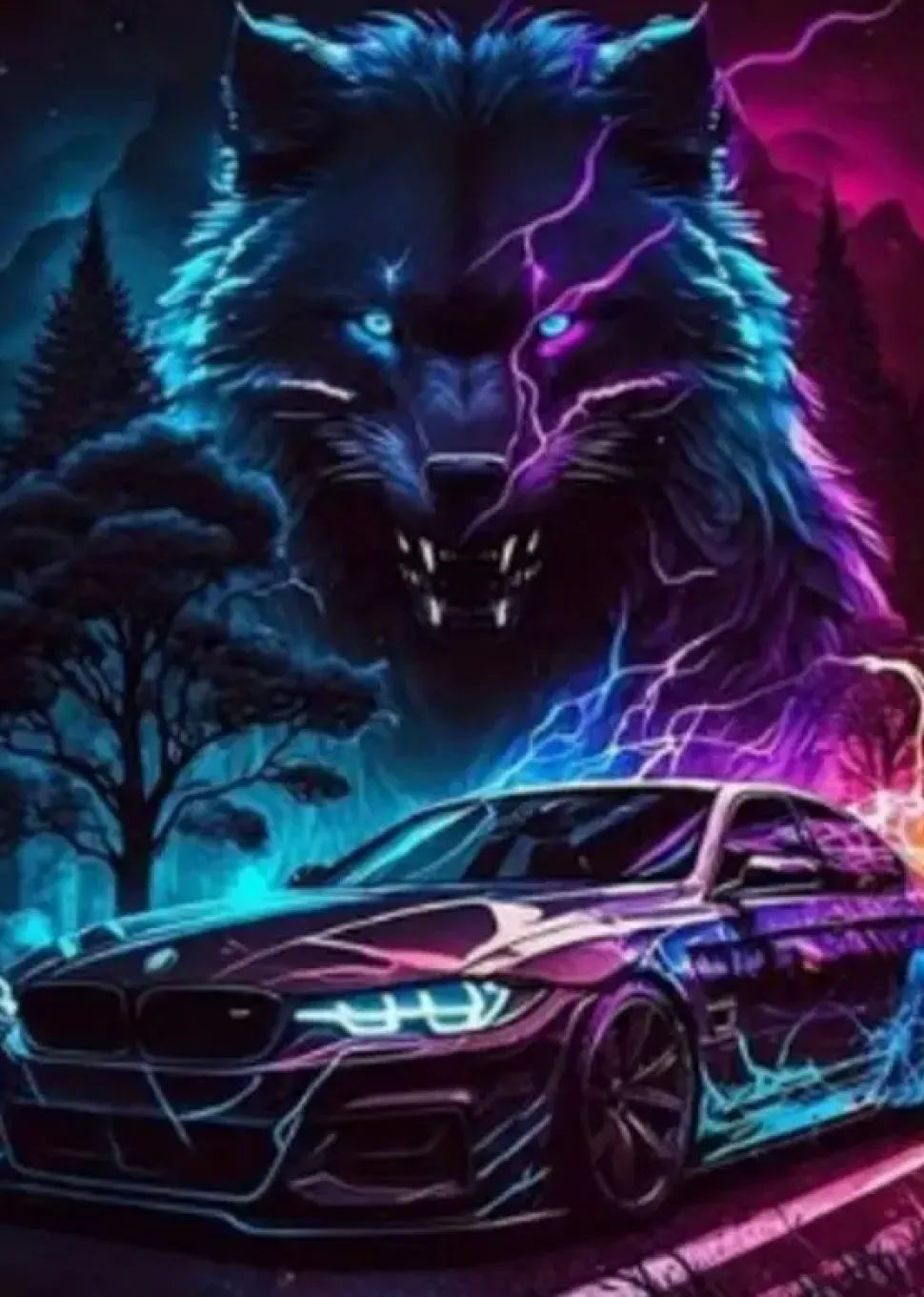 Puzzle Pintura Diamant: Espírito de Lobo 30x40cm