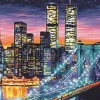 Puzzle Pintura Diamant: Nova Iorque à noite 30x40cm