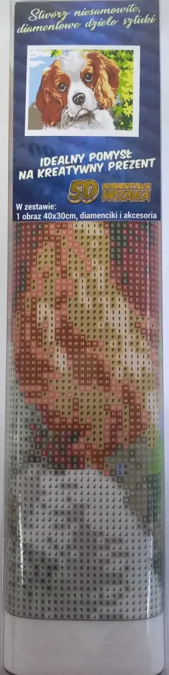 Puzzle Pintura diamant: Olhos de cão 30x40cm