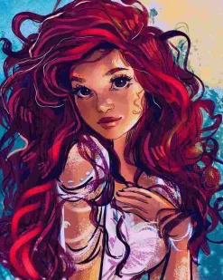 Puzzle Pintura Diamant: Rapariga de olhos castanhos 30x40cm