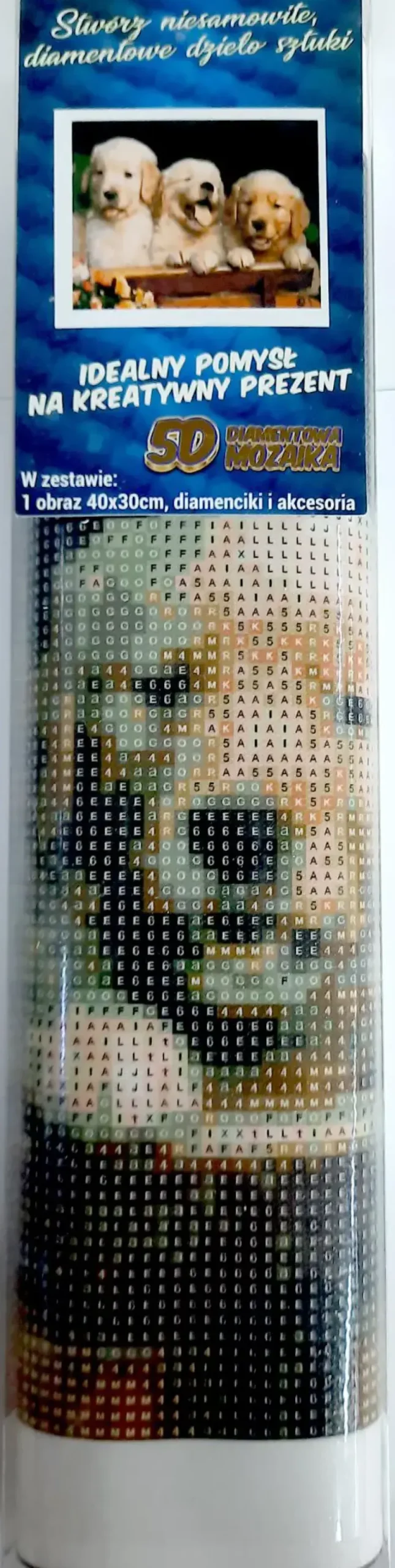 Puzzle Pintura Diamant: Um lindo trio 30x40cm