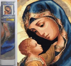 Puzzle Pintura diamantada: Mãe de Deus 30x40 cm