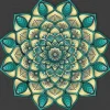 Puzzle Pintura diamantada: Mandala turquesa 30x40 cm