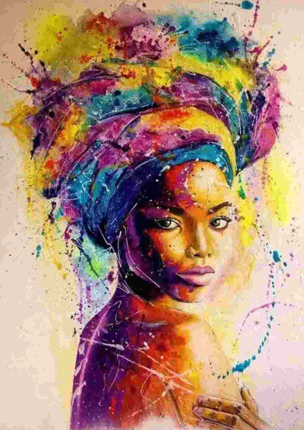 Puzzle Pintura diamantada: Uma inundação de cores 30x40 cm