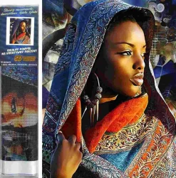 Puzzle Pintura diamantada: Menina pensativa 30x40 cm