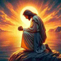 Puzzle Pintura diamantada: Jesus orando 30x40 cm