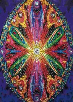 Puzzle Pintura diamantada: Mandala oval 7D 30x40 cm