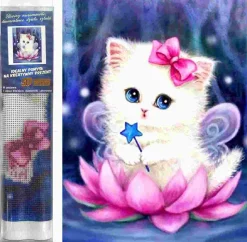 Puzzle Pintura diamantada: Fada Gato 30x40 cm