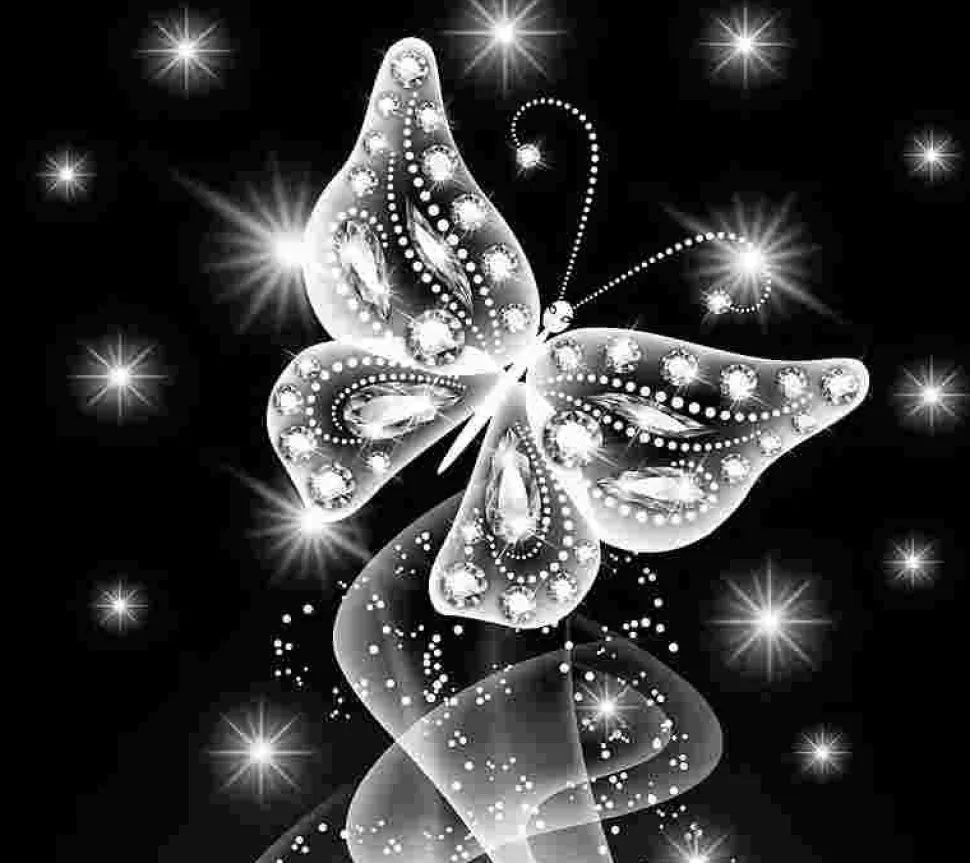 Puzzle Pintura diamantada: Mariposa 7D 30x40 cm