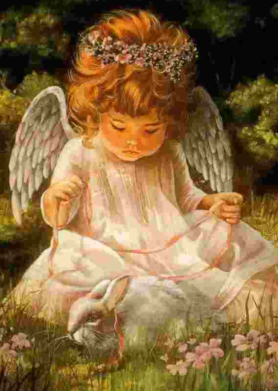 Puzzle Pintura diamante: Anjinho 30x40cm