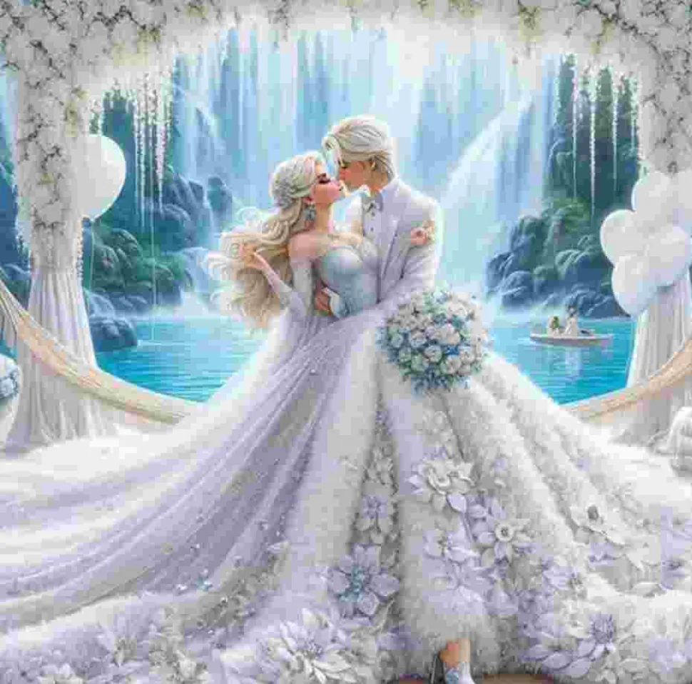 Puzzle Pintura Diamante: Casamento 30x40cm