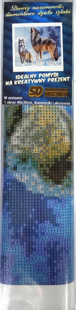 Puzzle Pintura diamante: Chamado de lobo 30x40cm