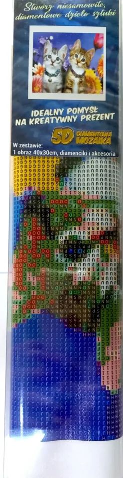 Puzzle Pintura diamante: Dois gatinhos 30x40cm