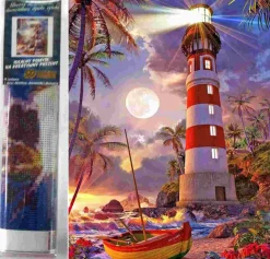 Puzzle Pintura diamante: Farol 30x40cm