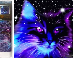 Puzzle Pintura diamante: Gatinho estrela 30x30cm 7D
