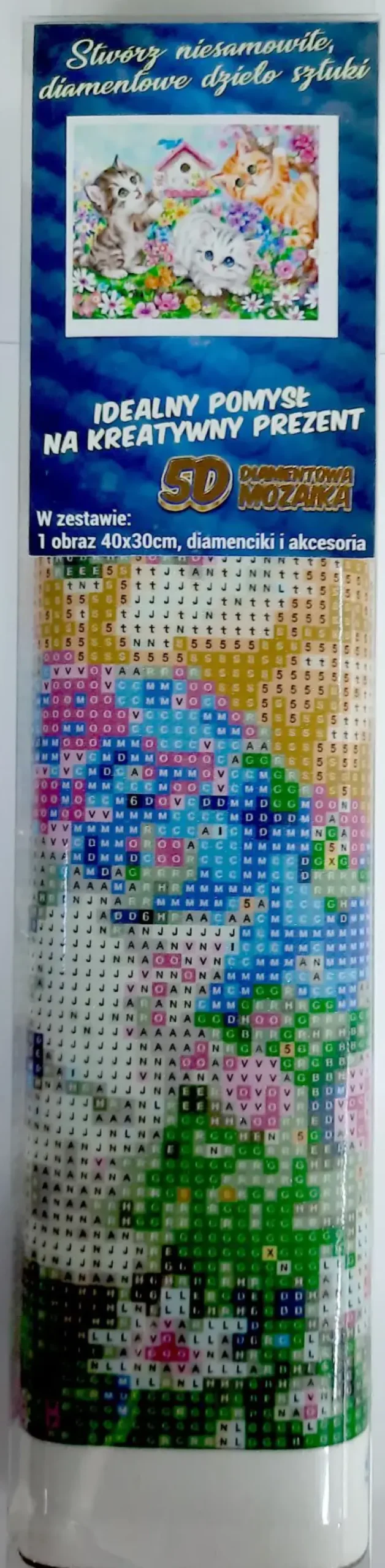 Puzzle Pintura diamante: Gangue de gatos 30x40cm