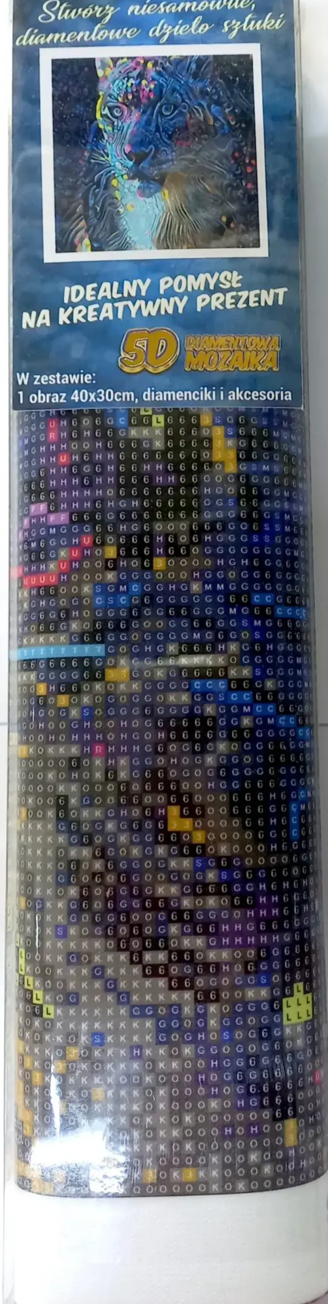 Puzzle Pintura diamante: Leoa 30x40cm