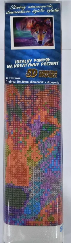 Puzzle Pintura diamante: Lobo look 30x40cm