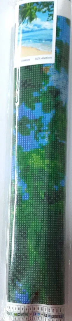 Puzzle Pintura diamante: Praia 80x40 cm