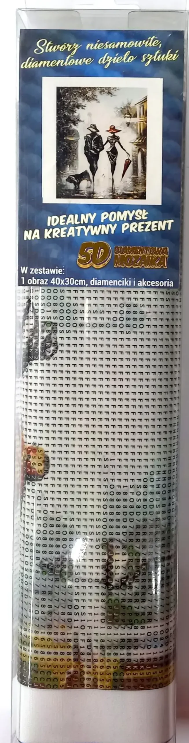 Puzzle Pintura diamante: Passeio romântico 30x40cm